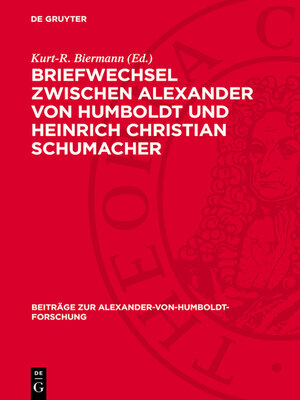 cover image of Briefwechsel zwischen Alexander von Humboldt und Heinrich Christian Schumacher